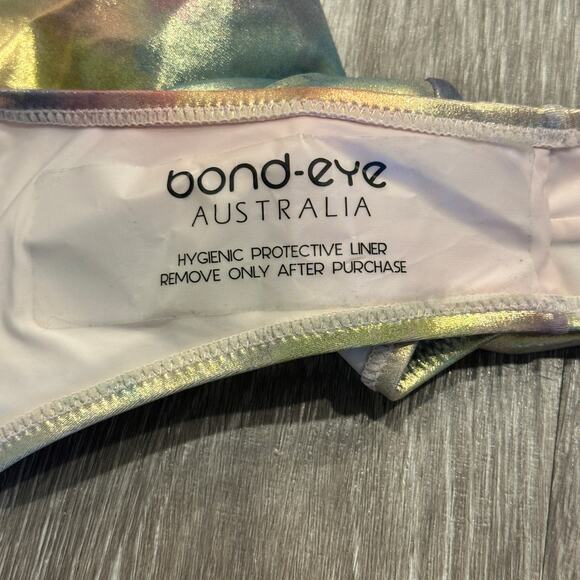 Bond-Eye Viva Rave One-Piece Swimsuit Cosmic Rainbow Iridescent Beachy Resort - Picture 7 of 8